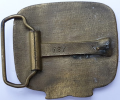 vintage belt buckle Columbus 3 sailing ships Pinta Nina Santa Maria vessels 3&Prime;