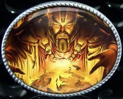 Wizard Belt Buckle – Magic Witchcraft Warlock Sorcerer Handmade Buckle – 745