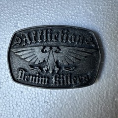 Vintage Affliction Belt Buckle Denim Killers Double Headed Eagle Y2K Masonic