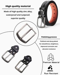 2 Pack Single Belt Buckle for Replacement, for Men Classic Belt Buckle…