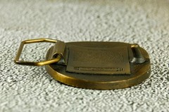 Grizzly Bear brass western belt buckle Indiana Metal Craft 1977