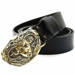 Medusa Gorgon 2.0 belt buckle, Medusa Gorgon solid brass belt buckle