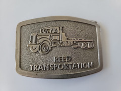 Vintage Belt Buckle REED TRANSPORTATION 1978/1979