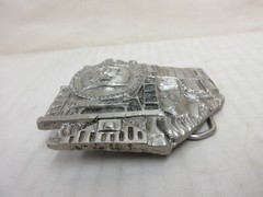 1970s InStyle Locomotive Train Belt Buckle White Metal Men&rsquo;s Fashion Accessory