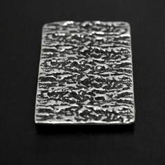 Textured Rectangular Belt Buckle in Antique Silver with Distinctive Finish