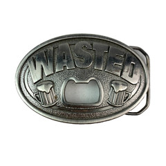 Kalan Wasted Foaming Beer Steins Bottle Opener Metal Belt Buckle Funny Humor