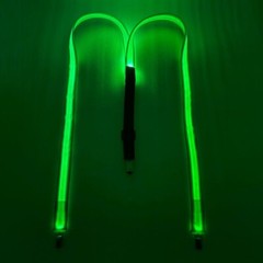 Lime Green LED Light Up Adult Suspenders Party Accessories Adjustable