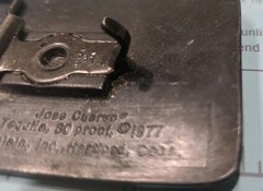 Vintage 1977 Jose Cuervo Belt Buckle Silver Tone Tequila Alcohol Promotional