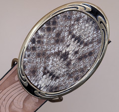 Real Eastern Rattlesnake Insert Belt Buckle made in USA