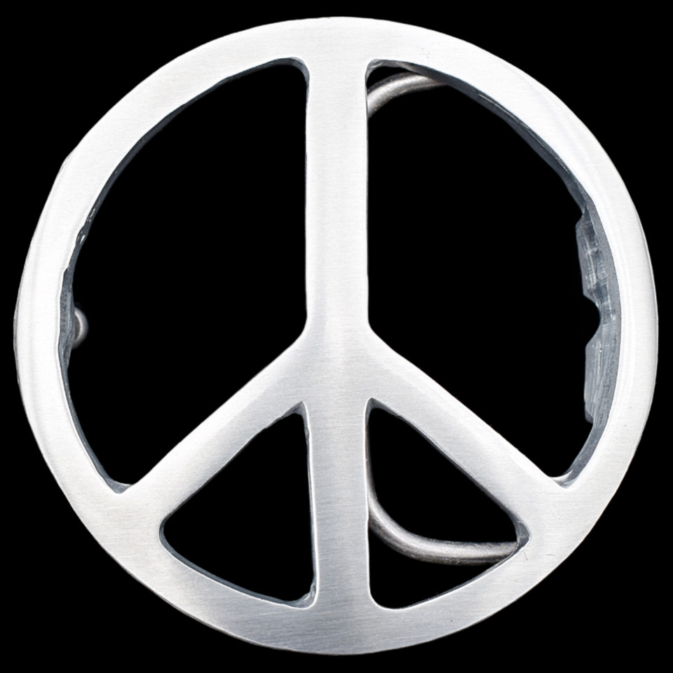 Peace Sign Hippie Flower Child Love Belt Buckle (new)