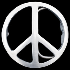 Peace Sign Hippie Flower Child Love Belt Buckle (new)