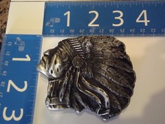 New Belt Buckle Indian Chief Headdress