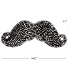 NEW Men Women Silver Metal Long Fashion Belt Buckle Big Mustache Shape Handlebar
