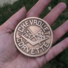 1970s Chevrolet Corvette Solid Brass Vintage Belt Buckle