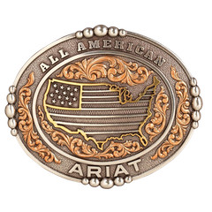 Ariat All American Antique Silver Oval Belt Buckle A37051