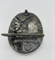 VTG Siskiyou Flying Geese Pewter Belt Buckle Wildlife Waterfowl USA Ducks