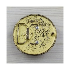 Snake Head Round Belt Buckle – Antique Brass & Silver Gothic