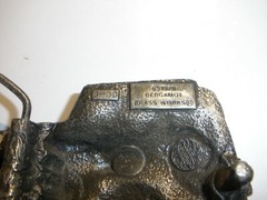 Vintage 1978 70s « 4×4 » 3D Pewter Jeep Bergamot Brass Works Belt Buckle # J-39