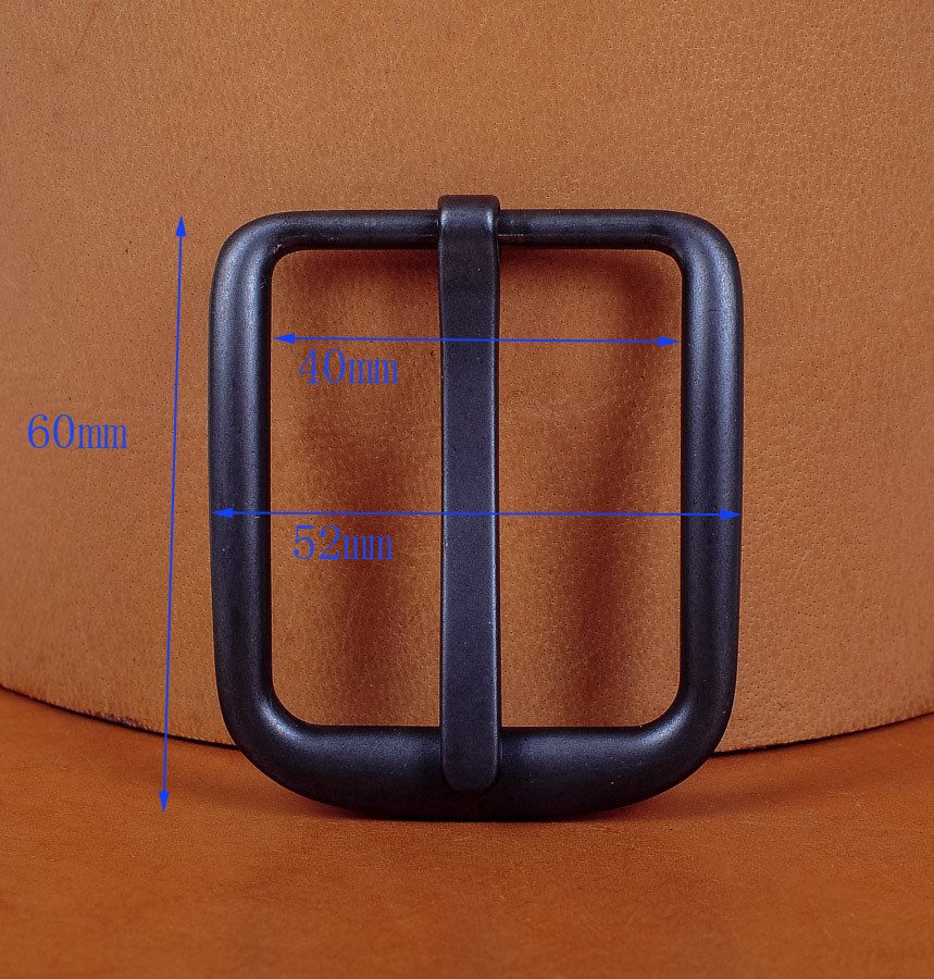 Alloy Pin Single Prong Clip Rectangular Buckle for Men Leather Belt Spare 4cm