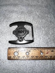 LEVI&rsquo;S AMERICAN 501 JEANS Silver METAL COLOR BELT Buckle Insignia RARE COOL👖🙏