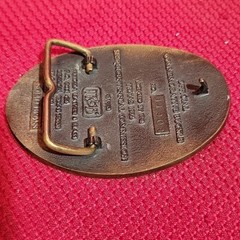 3.5&Prime; TEXAS SESQUICENTENNIAL BELT BUCKLE Numbered VINTAGE 1986 Brass metal Texoma