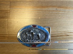 Two Horses Belt Buckle