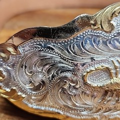 Scorpion Buckle Western Cowboy Style Hebilla Alacrán Vntg Silverplated