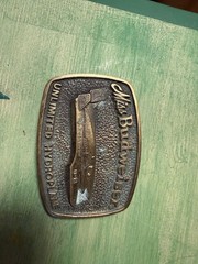 Vintage USA Made MISS BUDWEISER Belt Buckle UNLIMITED HYDROPLANE