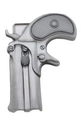 Men Women Antique Silver Metal Western Fashion Belt Buckle Handgun Revolver Gun