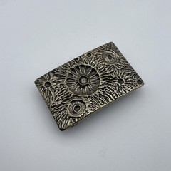 Copper Casted Leather Belt Buckle,Moon Design Rectangular Buckle