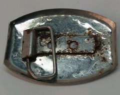 Vtg Silver Toned Horse Head Belt Buckle