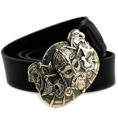 German silver belt buckle  » Viking »; Scandinavian german silver warrior buckle