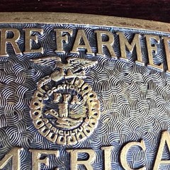 FFA Future Farmers of America Belt Buckle Gold Tone Brass USA Made Education