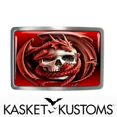 Dragon Skull Belt Buckle – Gothic Fantasy Handmade Buckle – 100
