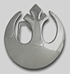 Star Wars Belt Buckle Cosplay Halloween Costume Rebel Alliance Silver Vintage