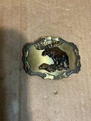 Used Metal Alloy Belt Buckle Majestic Moose Raintree Buckle & Jewelry