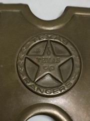 Anson Mills TEXAS RANGERS BRASS BELT BUCKLE Made In Worcester Mass.