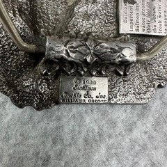 Vtg 1984 Siskiyou Buckle Co Salmon Fish Enameled Belt Buckle S-30 6.9 oz