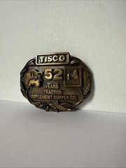 Tisco Tractor 52nd Anniversary Belt Buckle VTG 1937-1987 Cast Brass Ltd Ed Farm