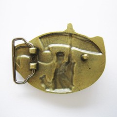 Statue of Liberty Stand Up For American Bronze Metal Belt Buckle