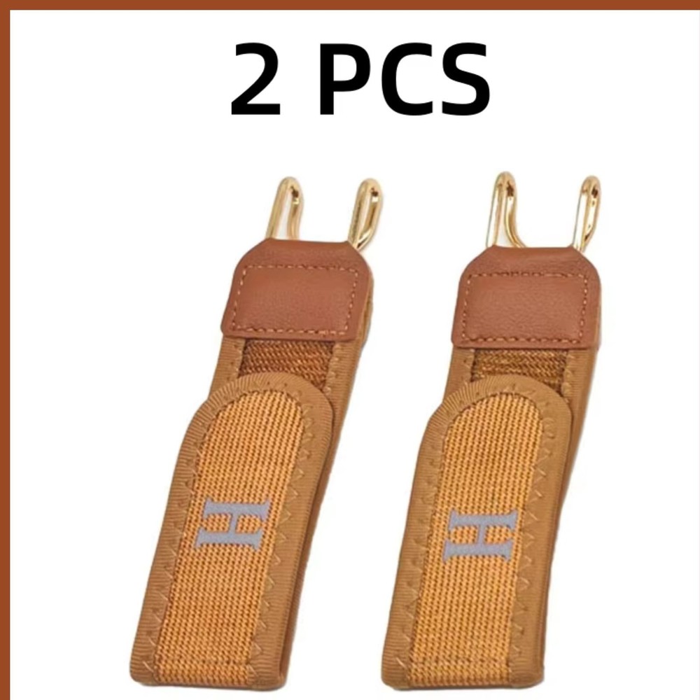 2PCS No Buckle Elastic Belt Hook Adjustable Waist Belt Clips for Men & Women
