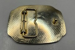 Vintage 100 Years of Liberty 1986 Gold Tone Metal Belt Buckle