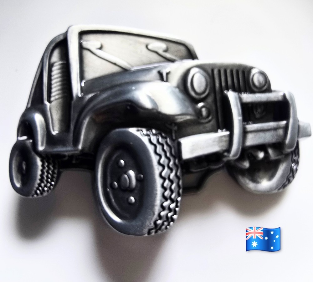 1pce Belt Buckle Jeep Silver Colour Metal 5.5×8.5cm Suit Belt 4cm Width