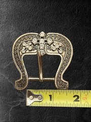 Western 3 Pcs 1” Wide Leather Belt Buckle Set With Cross & Crystals