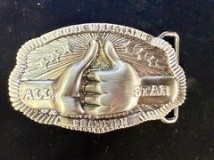 Thumb Wrestling All-Star Champion Trophy Award 2005 SMC LLC. Belt Buckle
