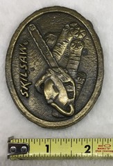 Vintage Skilsaw Brass Belt Buckle, 3.25” X 2.5”, Preowned, 1970’s.