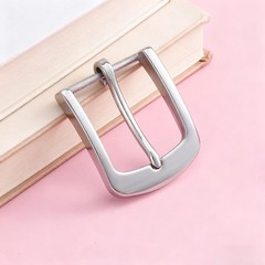 Silver Belt Buckle, 1.5 Inch Belt Buckles for Men, Stainless Steel Single Prong