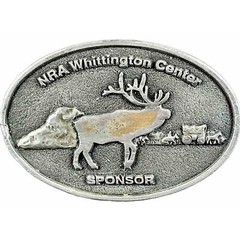 Bull Elk NRA WITTINGTON CENTER SPONSOR BELT BUCKLE Estate Western Cowboy Vintage