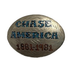 Vintage 1981 Chase America Belt Buckle Limited Edition #90 Serial Numbered Brass