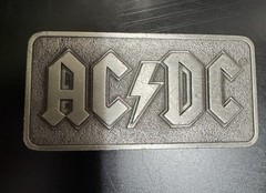 AC/DC Rock Band Rectangular Metal Logo Belt Buckle